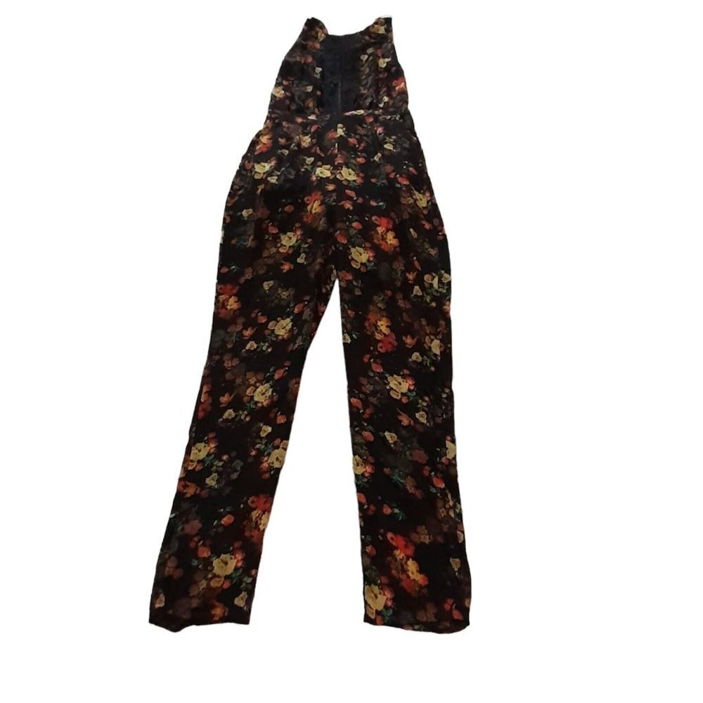 Hommage from Los Angeles Dressy Elegant Cocktail Party Romper Jump Suit Floral L